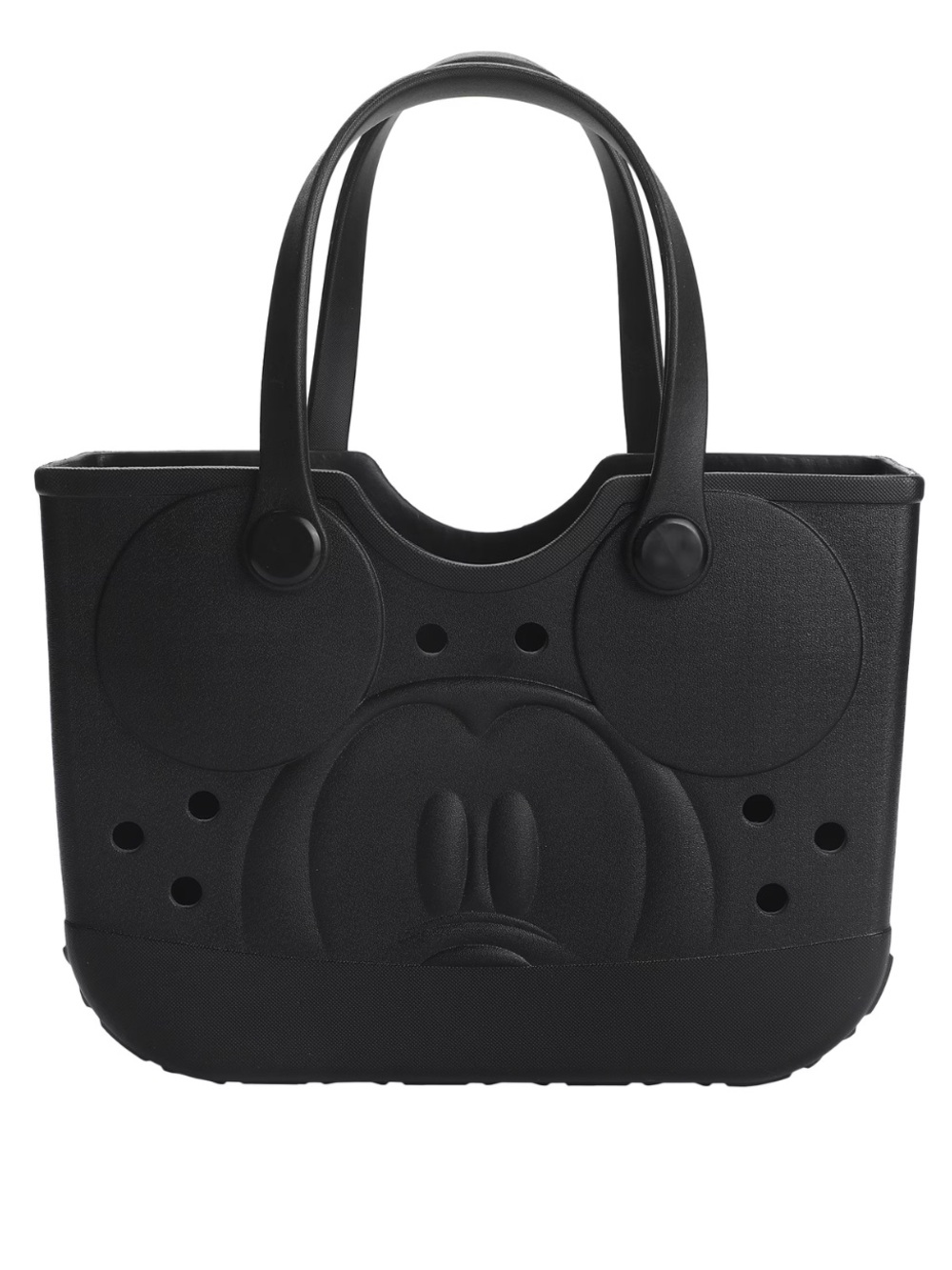 NWT Bioworld Disney Mickey Mouse Black bogg style small 12.5” Gummy Tote Bag